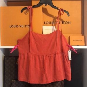 Women’s Dex Tank Top XL with stretch, beautiful dark coral colour NWT